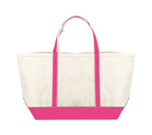 Large Pink Canvas Tote Bag