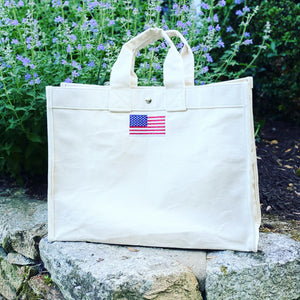 Utility Tote with American Flag